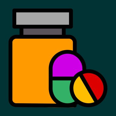 tıp simgesi, vektör illüstrasyonu basit tasarım