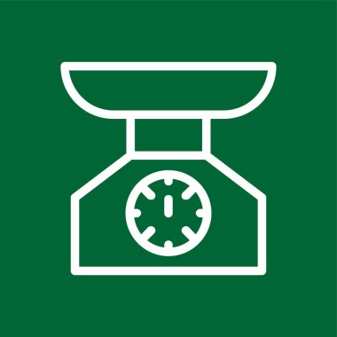 Ölçek simgesi, vektör illüstrasyonu basit tasarım