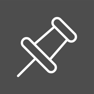 Pin simgesi, vektör illüstrasyonu basit tasarım