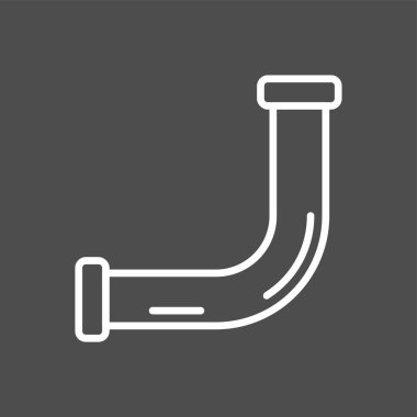 Boru simgesi, vektör illüstrasyonu basit tasarım