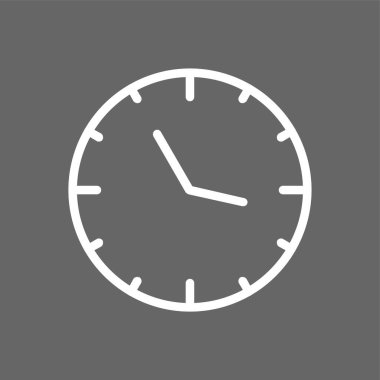 Saat simgesi, vektör illüstrasyonu basit tasarım