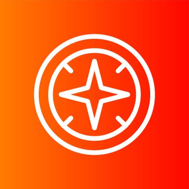 pusula simgesi, vektör illüstrasyonu basit tasarım