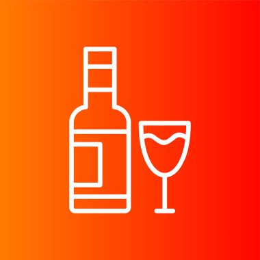 şarap simgesi, vektör illüstrasyonu basit tasarım