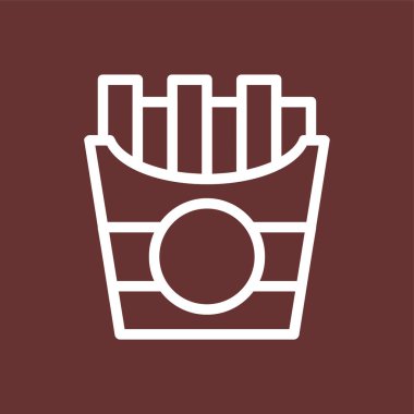 kızartma simgesi, vektör illüstrasyonu basit tasarım