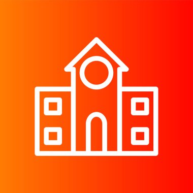 okul simgesi, vektör illüstrasyonu basit tasarım