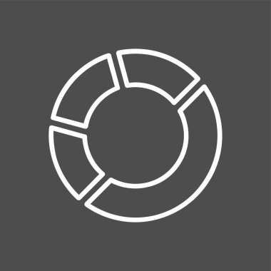 Pasta çizelgesi simgesi, vektör illüstrasyonu basit tasarım