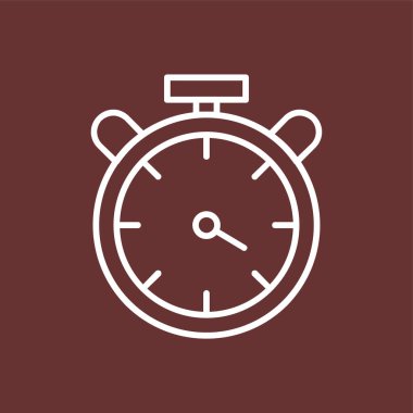 Kronometre simgesi, vektör illüstrasyonu basit tasarım