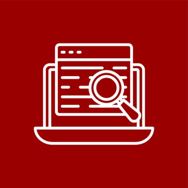 Arama Veri simgesi, vektör illüstrasyonu basit tasarım