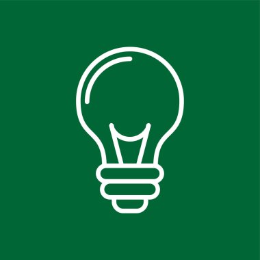 ampul simgesi, vektör illüstrasyonu basit tasarım