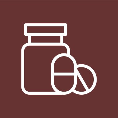 ilaç simgesi, vektör illüstrasyonu basit tasarım