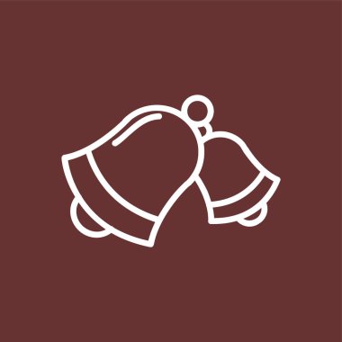 Düğün Çanı simgesi, vektör illüstrasyonu basit tasarım