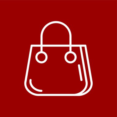 Alışveriş poşeti simgesi, vektör illüstrasyonu basit tasarım