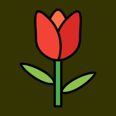 Tulip icon, vector illustration simple design