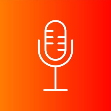 mikrofon simgesi, vektör illüstrasyonu basit tasarım