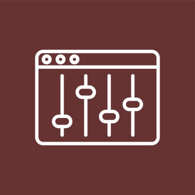 Web tarayıcı simgesi, vektör illüstrasyonu basit tasarım