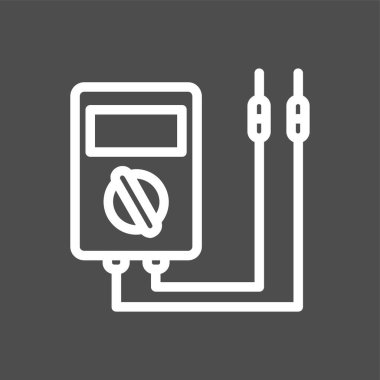 volmetre simgesi, vektör illüstrasyonu basit tasarım