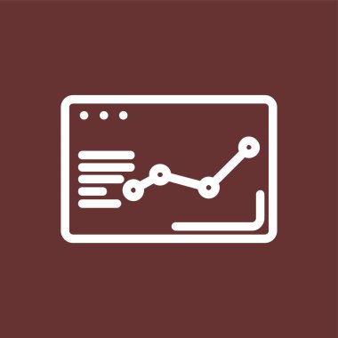 Analytics icon, vector illustration simple design