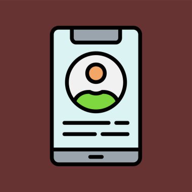 akıllı telefon simgesi, vektör illüstrasyonu basit tasarım