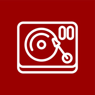 Vinil Katman simgesi, vektör illüstrasyonu basit tasarım