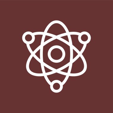 atom simgesi, vektör illüstrasyonu basit tasarım