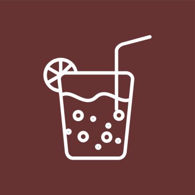 Portakal suyu simgesi, vektör illüstrasyonu basit tasarım