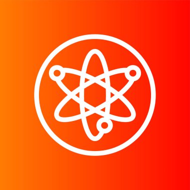 atom simgesi, vektör illüstrasyonu basit tasarım