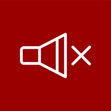 Mute icon, vector illustration simple design