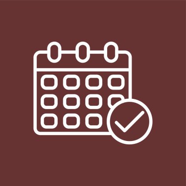 Takvim simgesi, vektör illüstrasyonu basit tasarım