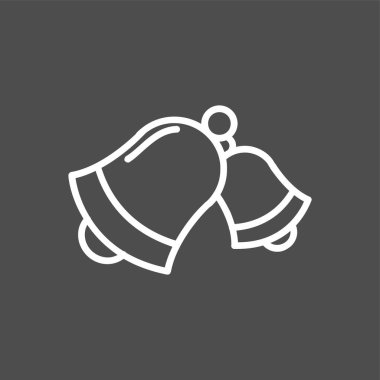 Düğün Çanı simgesi, vektör illüstrasyonu basit tasarım