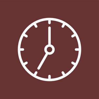 Saat simgesi, vektör illüstrasyonu basit tasarım