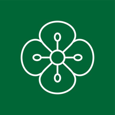 Poppy simgesi, vektör illüstrasyonu basit tasarım