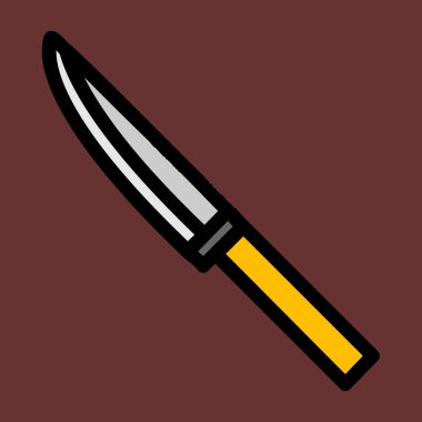 bıçak simgesi, vektör illüstrasyonu basit tasarım