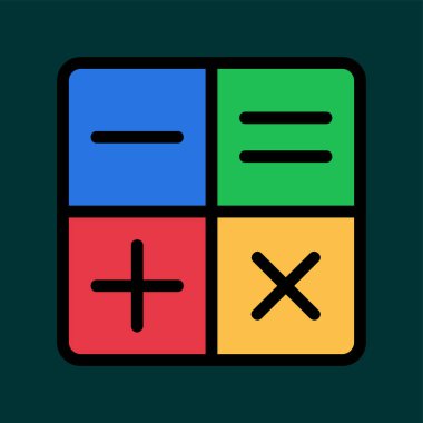 Calculator icon, vector illustration simple design
