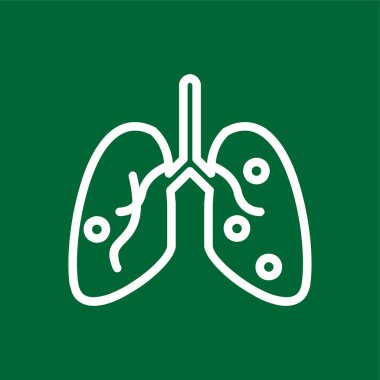 Hasar Ciğerleri simgesi, vektör illüstrasyonu basit tasarım