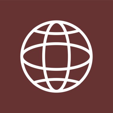 küresel simge, vektör illüstrasyonu basit tasarım