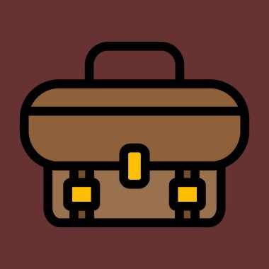 evrak çantası simgesi, vektör illüstrasyonu basit tasarım