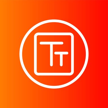 metin simgesi, vektör illüstrasyonu basit tasarım