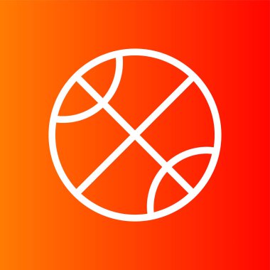 Basket Topu simgesi, vektör illüstrasyonu basit tasarım