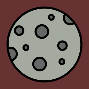 Ay simgesi, vektör illüstrasyonu basit tasarım