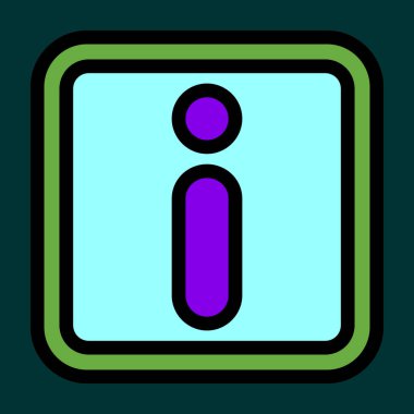 bilgi simgesi, vektör illüstrasyonu basit tasarım