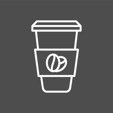 kahve simgesi, vektör illüstrasyonu basit tasarım