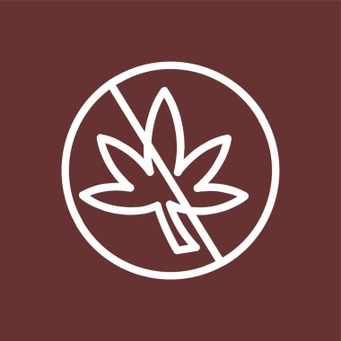 Ot simgesi yok, vektör illüstrasyonu basit tasarım