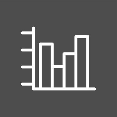 Grafik çubuğu simgesi, vektör illüstrasyonu basit tasarım
