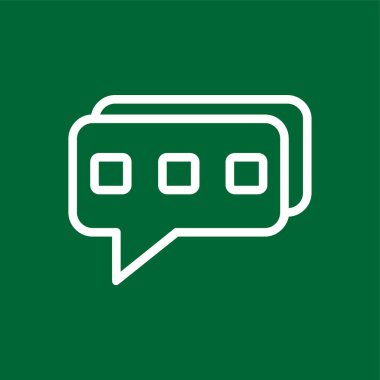 Sohbet simgesi, vektör illüstrasyonu basit tasarım