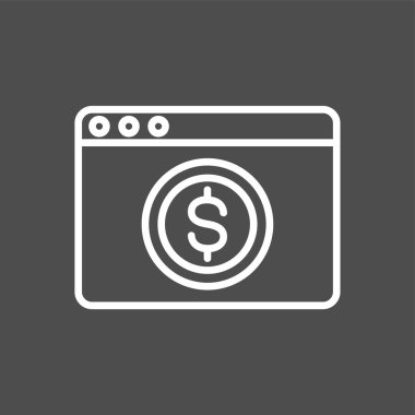 Dolar simgesi, vektör illüstrasyonu basit tasarım