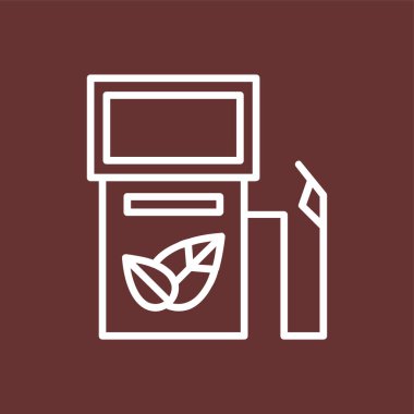 Biyoyakıt simgesi, vektör illüstrasyonu basit tasarım