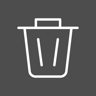 Çöp simgesi, vektör illüstrasyonu basit tasarım