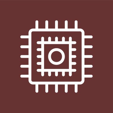 Cpu icon, vector illustration simple design