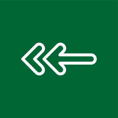 Geri simge, vektör illüstrasyonu basit tasarım