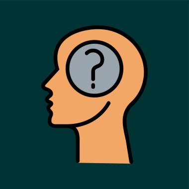 baş simge, vektör illüstrasyonu basit tasarım